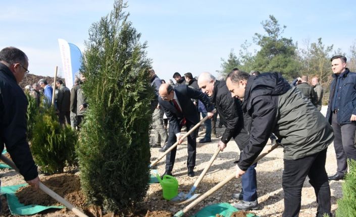 Depremde hayatını kaybeden vatandaşların anısına Bursa’da 8 bin fidan dikildi