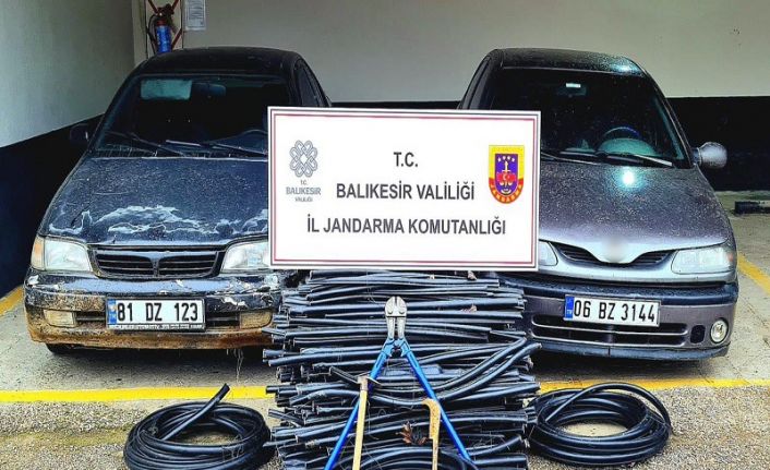 Gönen’de kablo hırsızlarını JASAT yakaladı