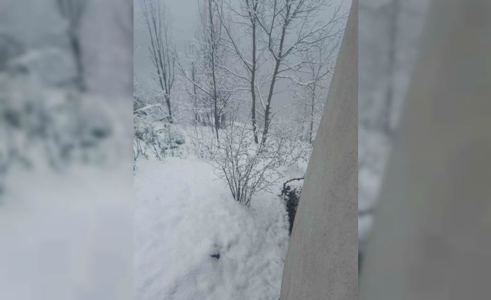 Gümeli yüksek rakımlı bölgelerinde kar yağışı devam ediyor