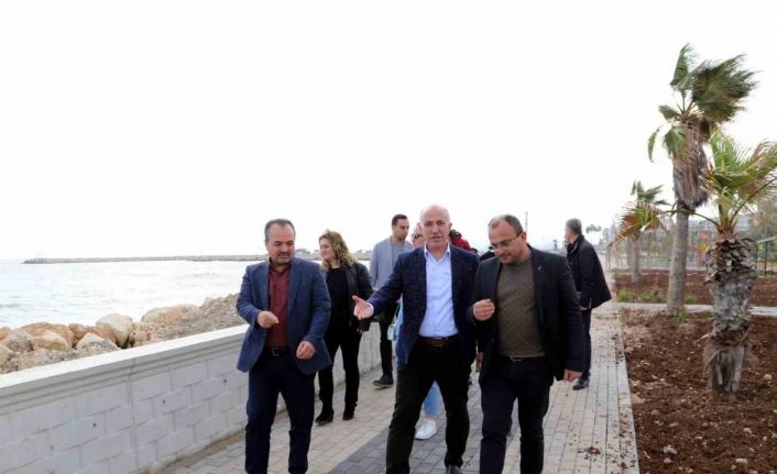 Karaduvar Sahili 2. Etap Park çalışmalarında sona gelindi