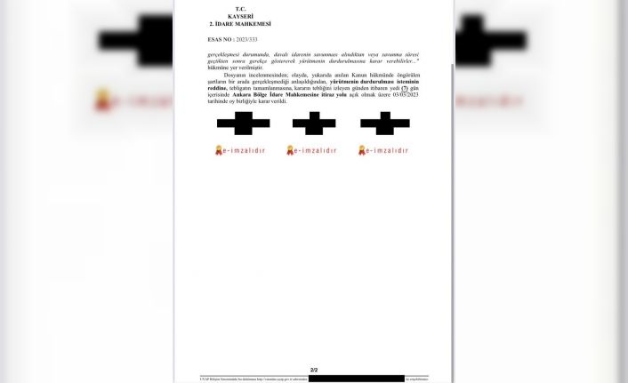 Kayserispor - Fenerbahçe maçında misafir takım taraftarları tribüne alınmayacak. Kayseri 2.Bölge İdare Mahkemesi, Yürütmeyi Durdurma Kararı’nı bozdu.