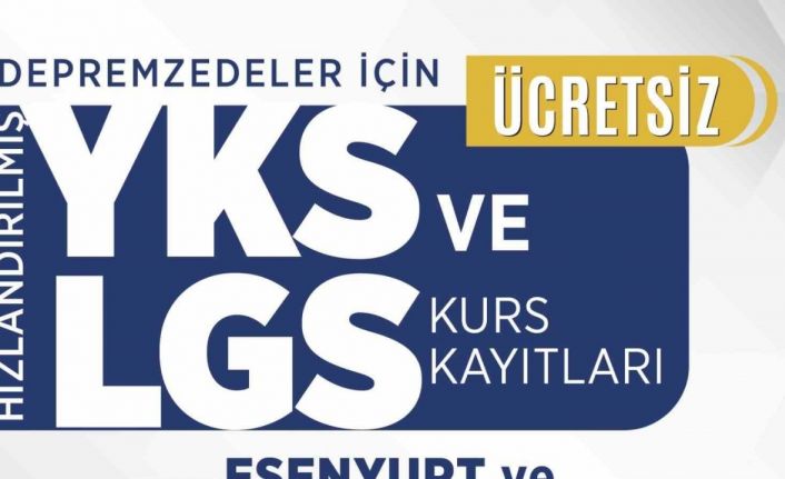 Melikgazi Belediyesi’nden depremzede öğrencilere ücretsiz LGS ve YKS kursu