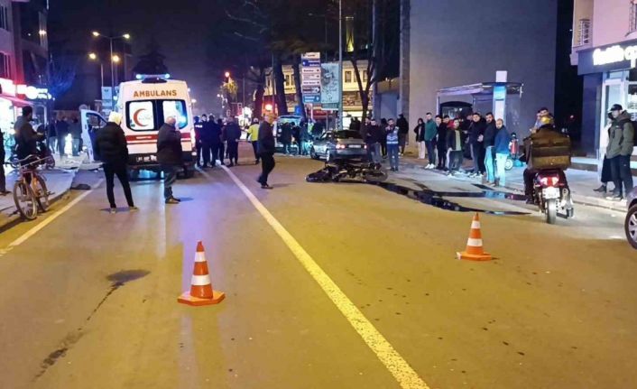 Motosiklet ile arazi aracı çarpıştı: 1 yaralı