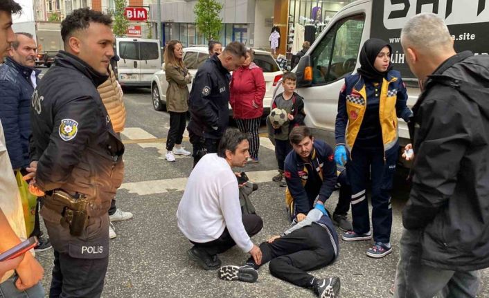 Çorlu’da korkutan kaza: O anlar kameraya yansıdı