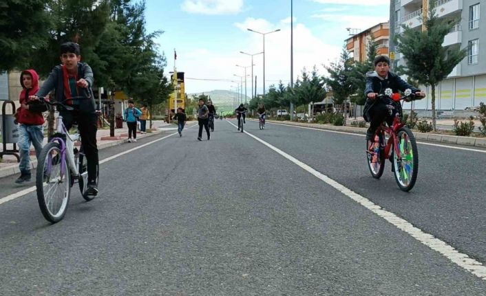 Dicle’de trafik güvenliği ve sağlıklı yaşama dikkat çekmek için pedal çevrildi