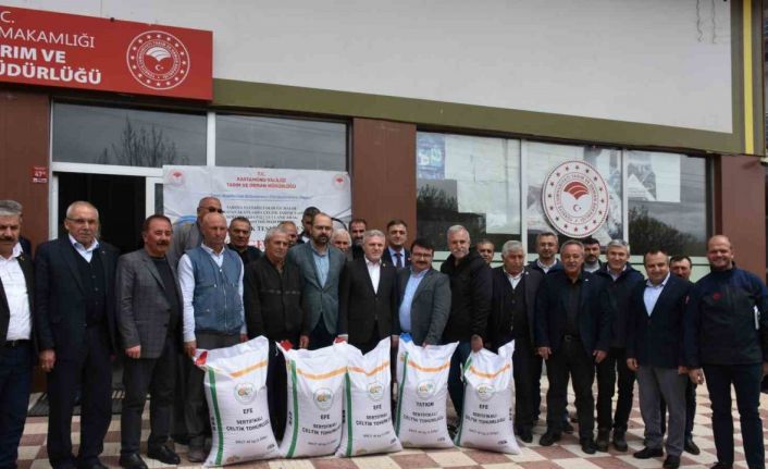 Türkiye’nin önemli pirinç merkezlerinden Tosya’da çiftçilere hibeli 55 ton çeltik