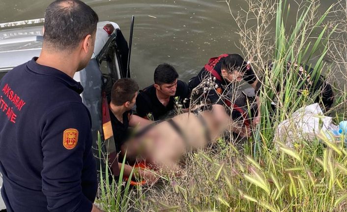 Aksaray’da araç kanala düştü: 1 ölü, 1 yaralı