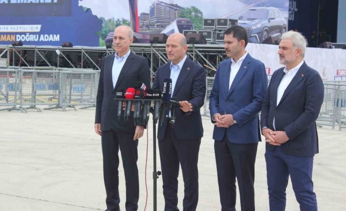 Bakanlar Soylu ve Kurum’dan miting öncesi açıklamalar: "16 milyon İstanbullu kardeşimiz ile Türkiye Yüzyılı’nın işaret fişeğini yakacağız"