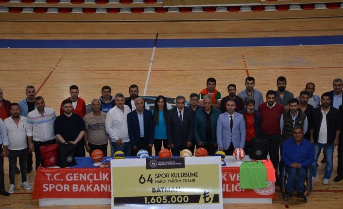 Batman’da 64 spor kulübüne 1 milyon 605 bin TL destek