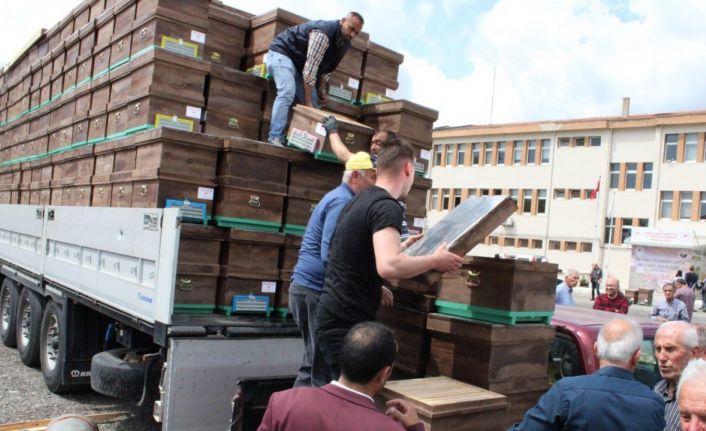 Bin 400 arı kovanı dağıtıldı, hedef mevcut 80 bin sayısını 250 bine çıkartmak