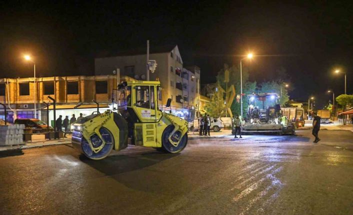 Bozkurt’ta gece asfalt mesaisi