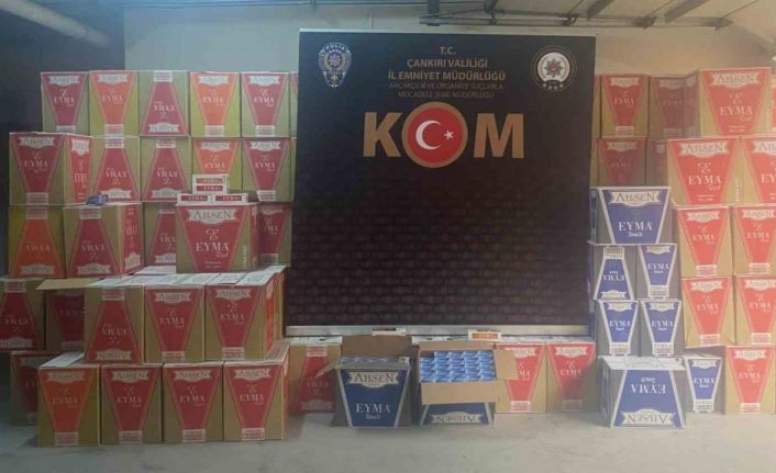 Çankırı’da 1 milyon 40 bin dal kaçak makaron ele geçirildi: 2 gözaltı