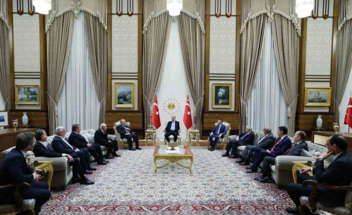 Cumhurbaşkanı Erdoğan, TBMM Başkanı Şentop ve Cumhur İttifakı liderlerini kabul etti