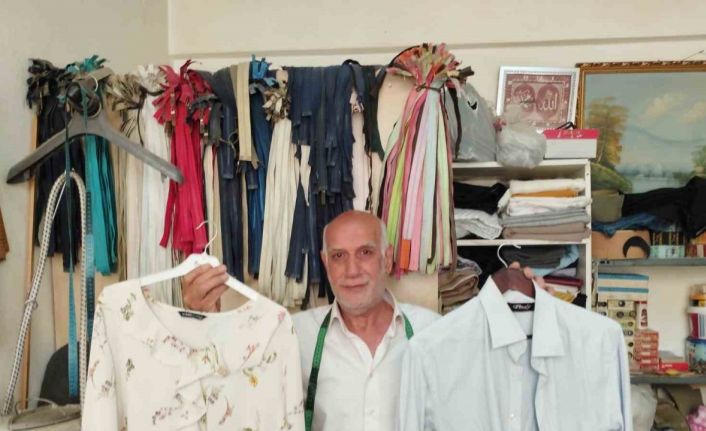 Mardin’de 11 yaşında açtığı terzi dükkanında 53 yıldır kıyafet dikiyor