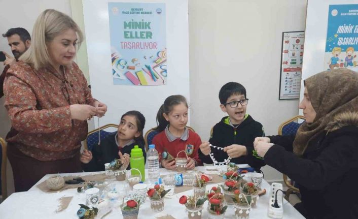“Minik Ellerde Hayat Bulan Objeler” Halk Eğitimi Merkezinde sergilendi