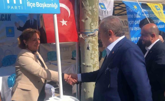 TBMM Başkanı Şentop’tan partilerin seçim stantlarına ziyaret