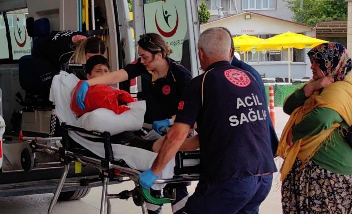 11 yaşındaki çocuk kolunu ot biçme makinesine sıkıştırdı