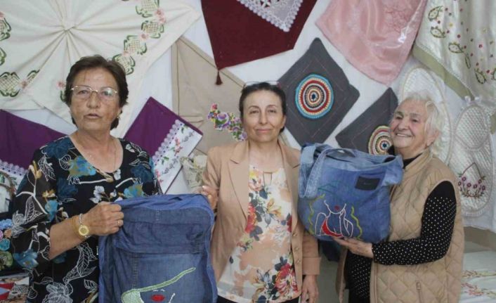 85 yaşında kursu başarıyla tamamladı, ürünlerini sergiledi