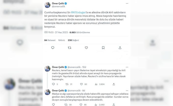 AK Parti Sözcüsü Çelik’ten Reuters’a tepki