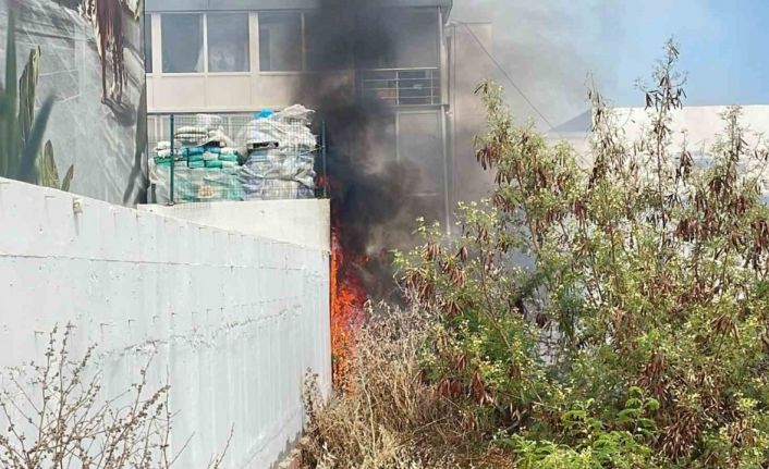 Alevler işletmelere sıçramadan söndürüldü