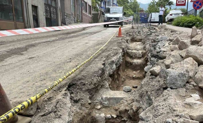 Amasra’daki doğal gaz kazılarında tarihi yapılara rastlandı