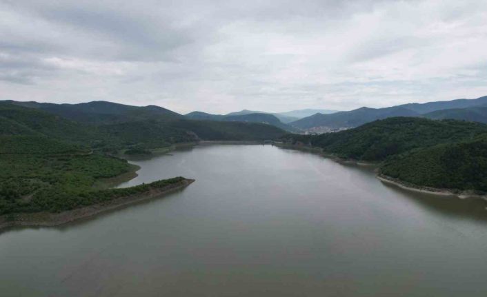 Başkentte barajların doluluk oranı havadan görüntülendi