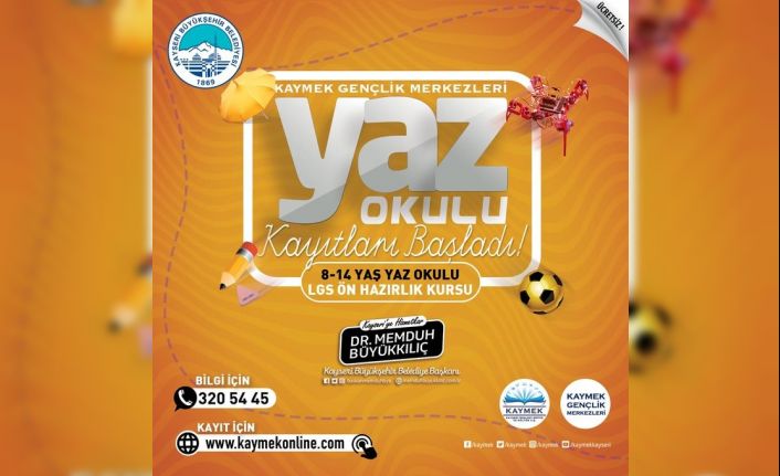 Büyükşehir KAYMEK yaz okulu ve LGS ön hazırlık kurs kayıtları sürüyor