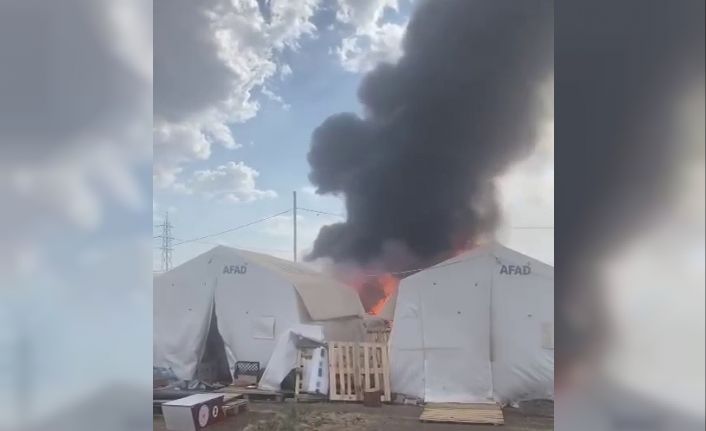 Çadır kentte korkutan yangın