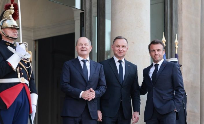 Fransa, Almanya ve Polonya liderleri Paris’te bir araya geldi
