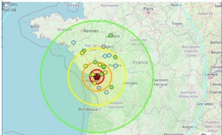 Fransa’daki 5.8’lik depremde binalar hasar gördü