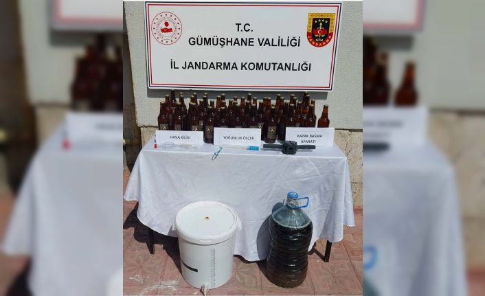 Gümüşhane’de kaçak içki operasyonu