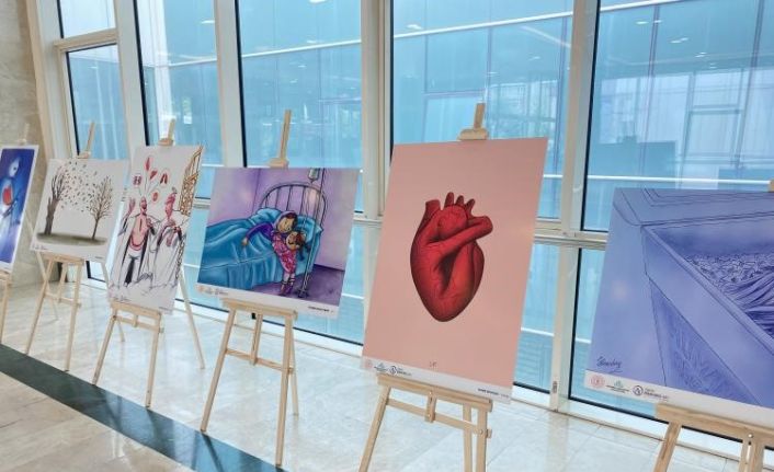 İstanbul Haseki Eğitim ve Araştırma Hastanesi’nde “Uluslararası Organ Bağışı Karikatür” sergisi açıldı
