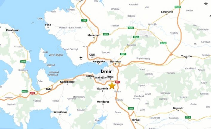 İzmir’de 3.9 büyüklüğünde deprem