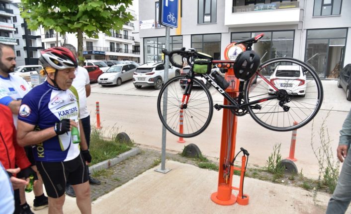 Kartepe’de kurulan Bisiklet Bakım İstasyonlarının montajı tamamlandı
