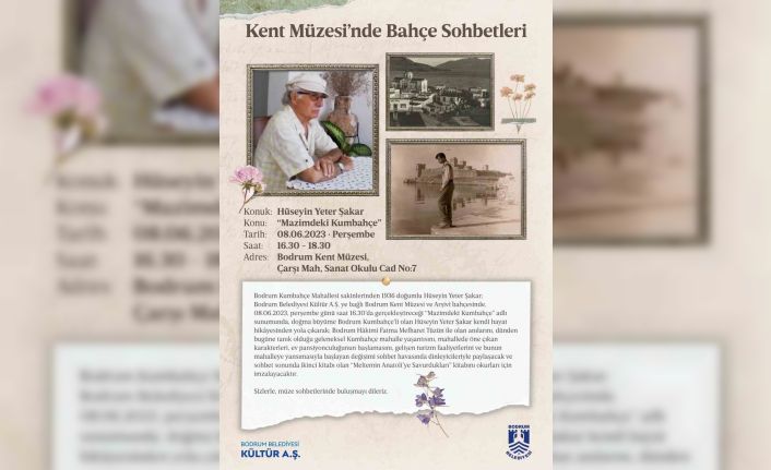 Kent Müzesi Bahçe Sohbetleri başlıyor