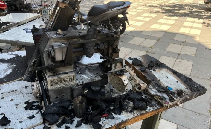 Kilis’te tekstil atölyesinde yangın