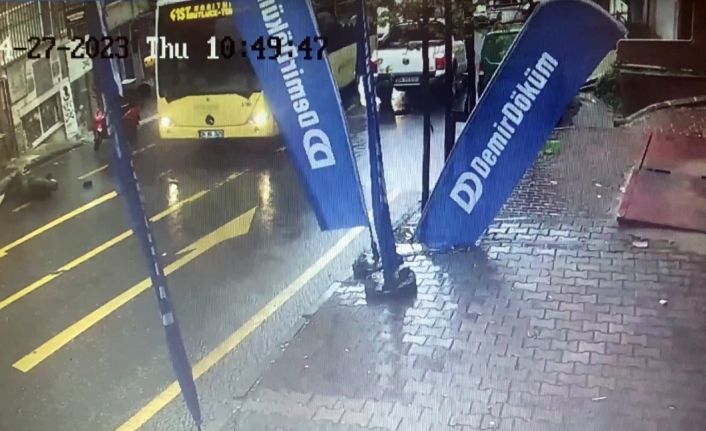 (Özel) Kağıthane’de forklift kazası kamerada