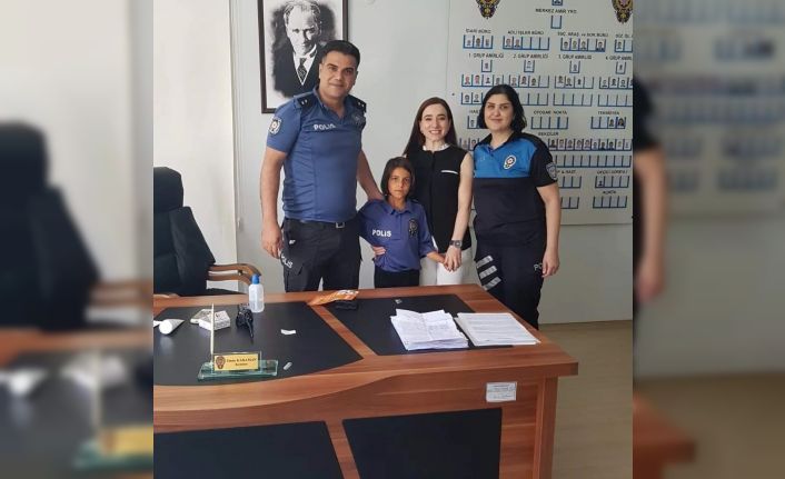 Polis lösemi hastası Hira Nur’un hayalini yerine getirdi