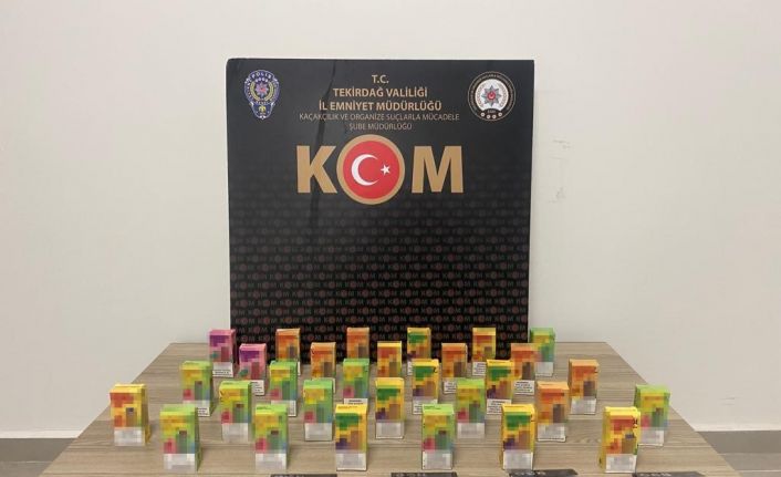 Tekirdağ’da kaçak elektronik sigara ve makaron operasyonu