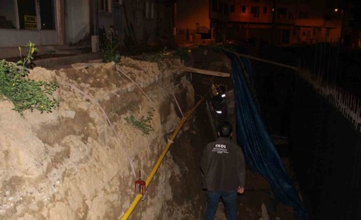 Toprak kaymasında ana doğalgaz borusu zarar görünce faciadan dönüldü