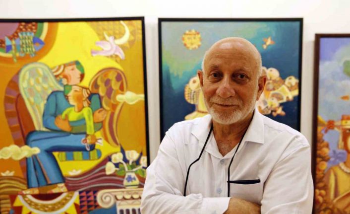 Anneler ve çocuklar temalı resim sergisi