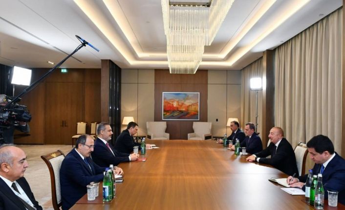 Bakan Fidan, Azerbaycan Cumhurbaşkanı Aliyev tarafından kabul edildi