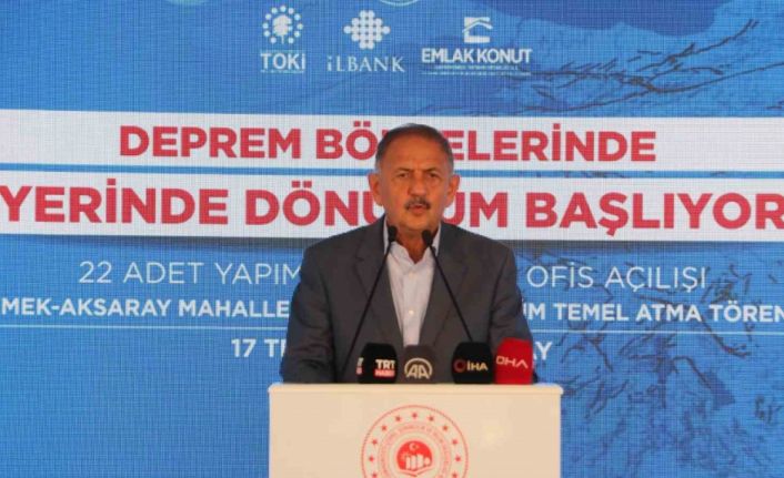 Bakan Özhaseki: “Yerinde dönüşüm projesine e-Devlet üzerinden son bir saat içerisinde tam bin 200 başvuru oldu”