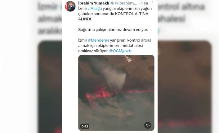 Bakan Yumaklı’dan İzmir’deki yangınlarla ilgili açıklama