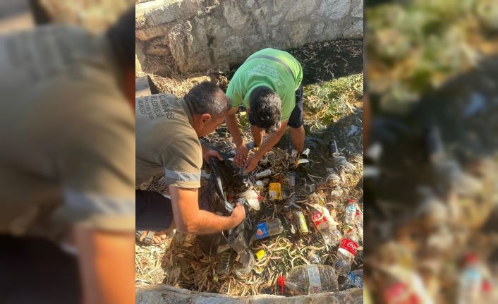 Belediye, sivrisinek ve kötü koku oluşumunu önlemek için dere yataklarını temizledi