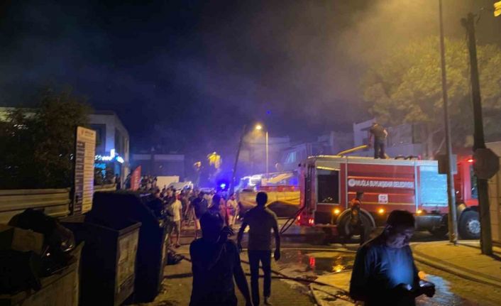 Bodrum’da 2 araç alev topuna döndü