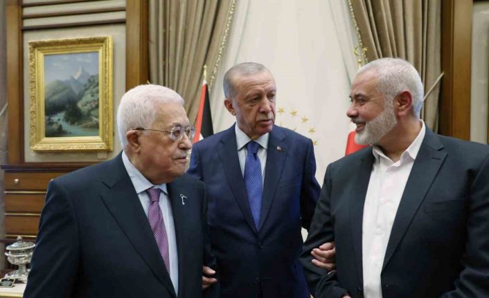 Cumhurbaşkanı Erdoğan, Filistin Devlet Başkanı Abbas ve Haniye ile görüştü