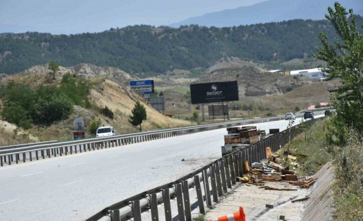 D100’de arı kovanı yüklü kamyon devrildi: 1 kişi yaralandı, arılar telef oldu