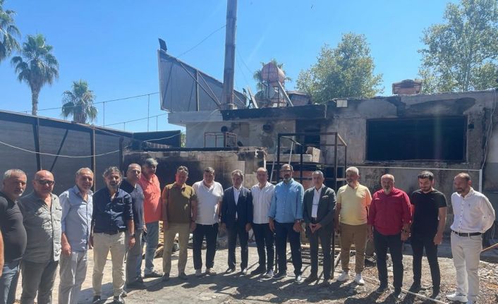 DAİMFED, yangında zarar gören TSYD Adana Şubesi tesislerinde incelemelerde bulundu