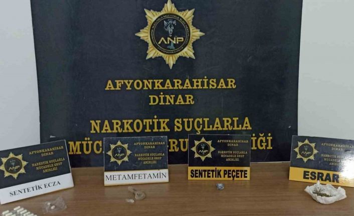 Dinar’da polisten uyuşturucu baskınları